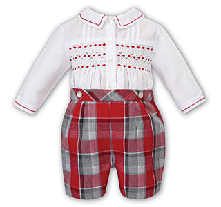 Red Tartan Short Set