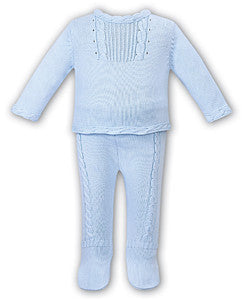 Blue Knitted Jumper Set
