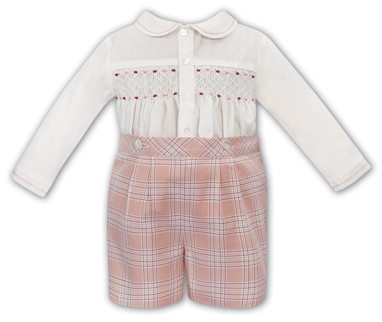 Apricot & Ivory Smocked Two Piece