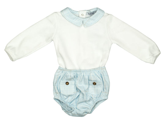 Blue Checked Jam Pant Set