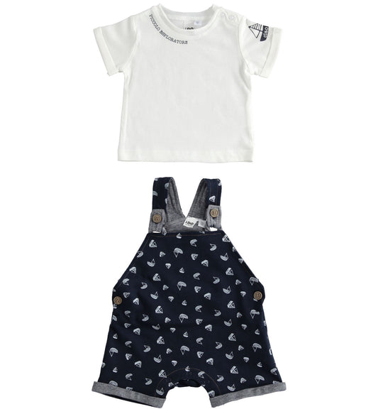 Sail Boat Dungaree Set