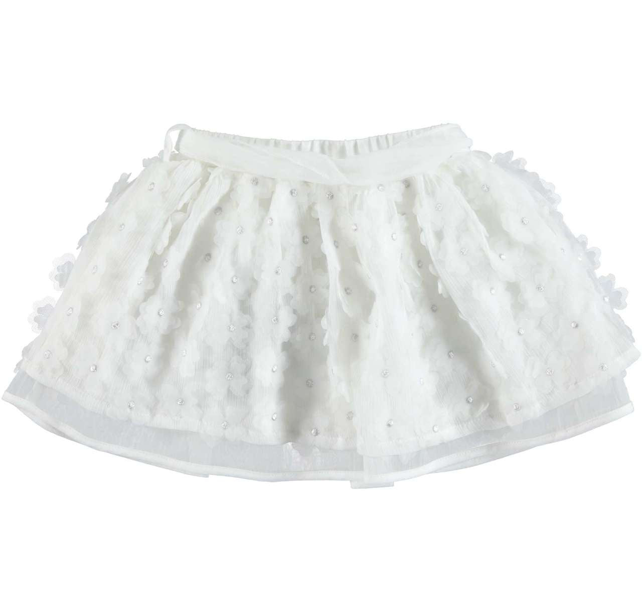 Cream Flower Skirt