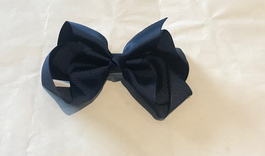 4" Navy Classic Hair Bow