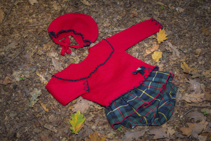 Granlei Girls Red & Green Tartan Outfit