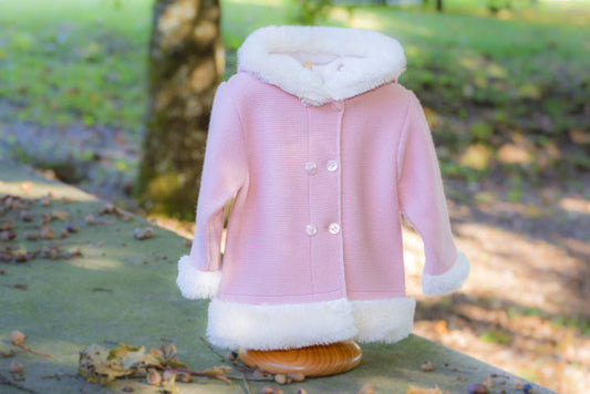 Granlei Dusky Pink Knit Coat