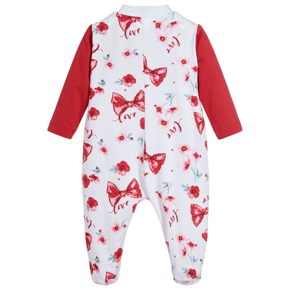 Red Bow Babygrow