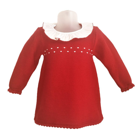 Granlei Red Knit Frill Dress